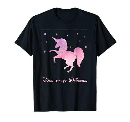 JGA Junggesellinnenabschied - Das letzte Weinhorn - Frauen T-Shirt von Junggesellenabschieds Shirts - JGA Tshirts deluxe