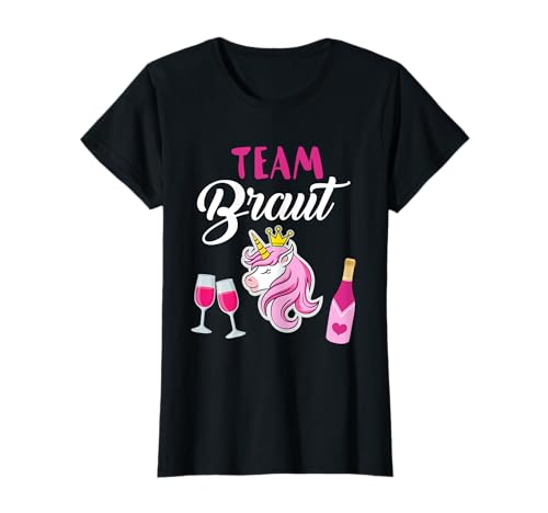 Team Braut Einhorn Frauen Outfit JGA Party Mädels Urlaub T-Shirt Team Braut Einhorn Frauen Outfit JGA Party Mädels Urlaub T-Shirt von Junggesellin Abschied Hochzeit Design für Damen