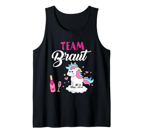 Team Braut Einhorn Outfit JGA Party Design Mädels Urlaub Tank Top von Junggesellin Abschied Hochzeit Outfits Geschenke