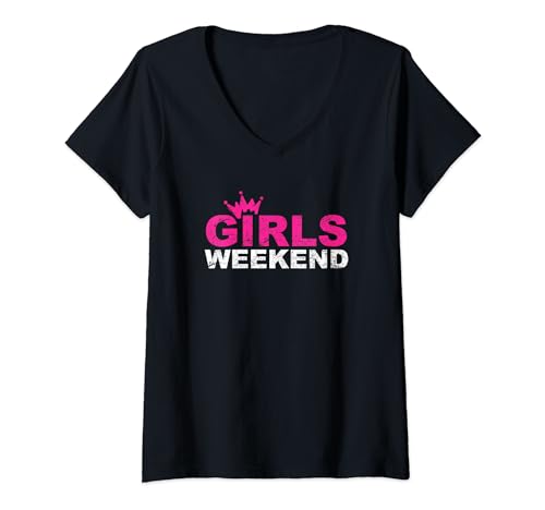 Damen Girls Weekend JGA Junggesellinnenabschied für Damen T-Shirt mit V-Ausschnitt Damen Girls Weekend JGA Junggesellinnenabschied für Damen T-Shirt mit V-Ausschnitt von Junggesellin Hochzeit Abschied Co.
