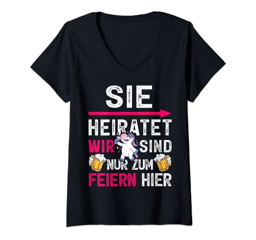 Damen JGA Frauen Tshirt Poltern Team Braut Junggesellinnenabschied T-Shirt mit V-Ausschnitt Damen JGA Frauen Tshirt Poltern Team Braut Junggesellinnenabschied T-Shirt mit V-Ausschnitt von Junggesellinnenabschied Bekleidung JGA Frauen