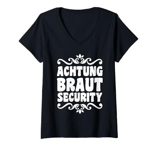 Damen JGA Team Braut Junggesellinnenabschied T-Shirt mit V-Ausschnitt Damen JGA Team Braut Junggesellinnenabschied T-Shirt mit V-Ausschnitt von Junggesellinnenabschied Gruppe Poltern