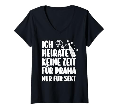 Damen JGA Team Braut Junggesellinnenabschied T-Shirt mit V-Ausschnitt Damen JGA Team Braut Junggesellinnenabschied T-Shirt mit V-Ausschnitt von Junggesellinnenabschied Gruppe Poltern