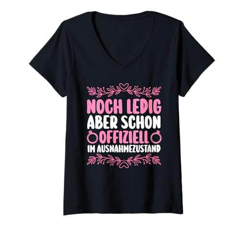 Damen JGA Team Braut Junggesellinnenabschied T-Shirt mit V-Ausschnitt Damen JGA Team Braut Junggesellinnenabschied T-Shirt mit V-Ausschnitt von Junggesellinnenabschied Gruppe Poltern