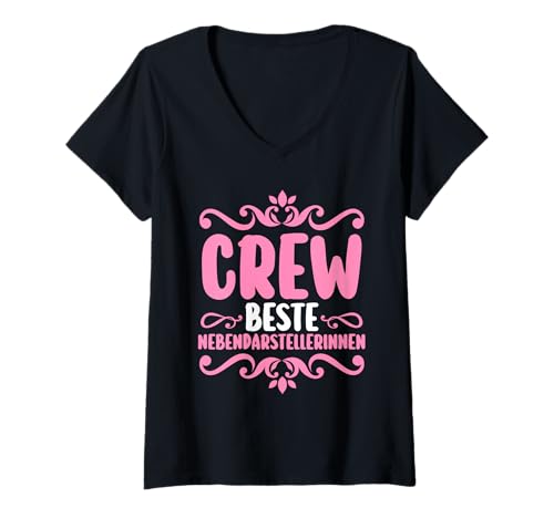 Damen JGA Team Braut Junggesellinnenabschied T-Shirt mit V-Ausschnitt Damen JGA Team Braut Junggesellinnenabschied T-Shirt mit V-Ausschnitt von Junggesellinnenabschied Gruppe Poltern
