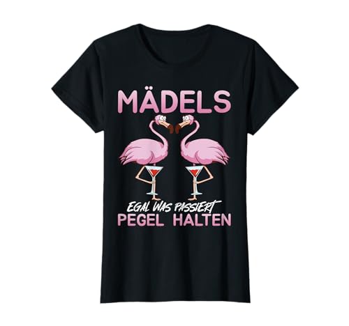 Mädels Pegel Halten Junggesellenabschied Flamingo T-Shirt von Junggesellinnenabschied Party Designs By Nevertry