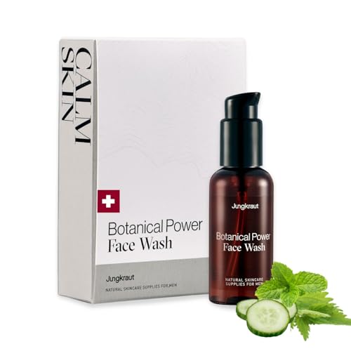 JUNGKRAUT Botanical Power Face Wash 100ml Männer Gesichtsreinigung, Natürliches Männer Waschgel gegen glänzende, unreine Haut. Tiefenwirksame, milde Reinigung für Gesicht & Bart (vegan) von Jungkraut