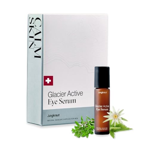 JUNGKRAUT Glacier Active Eye Serum für Männer 10ml, Natürliches, hochkonzentriertes Serum gegen Augenringe, Schwellungen, erste Falten, Mit Hyaluronsäure und Koffein, kühlender Roll-on (vegan) JUNGKRAUT Glacier Active Eye Serum für Männer 10ml, Natürliches, hochkonzentriertes Serum gegen Augenringe, Schwellungen, erste Falten, Mit Hyaluronsäure und Koffein, kühlender Roll-on (vegan) von Jungkraut