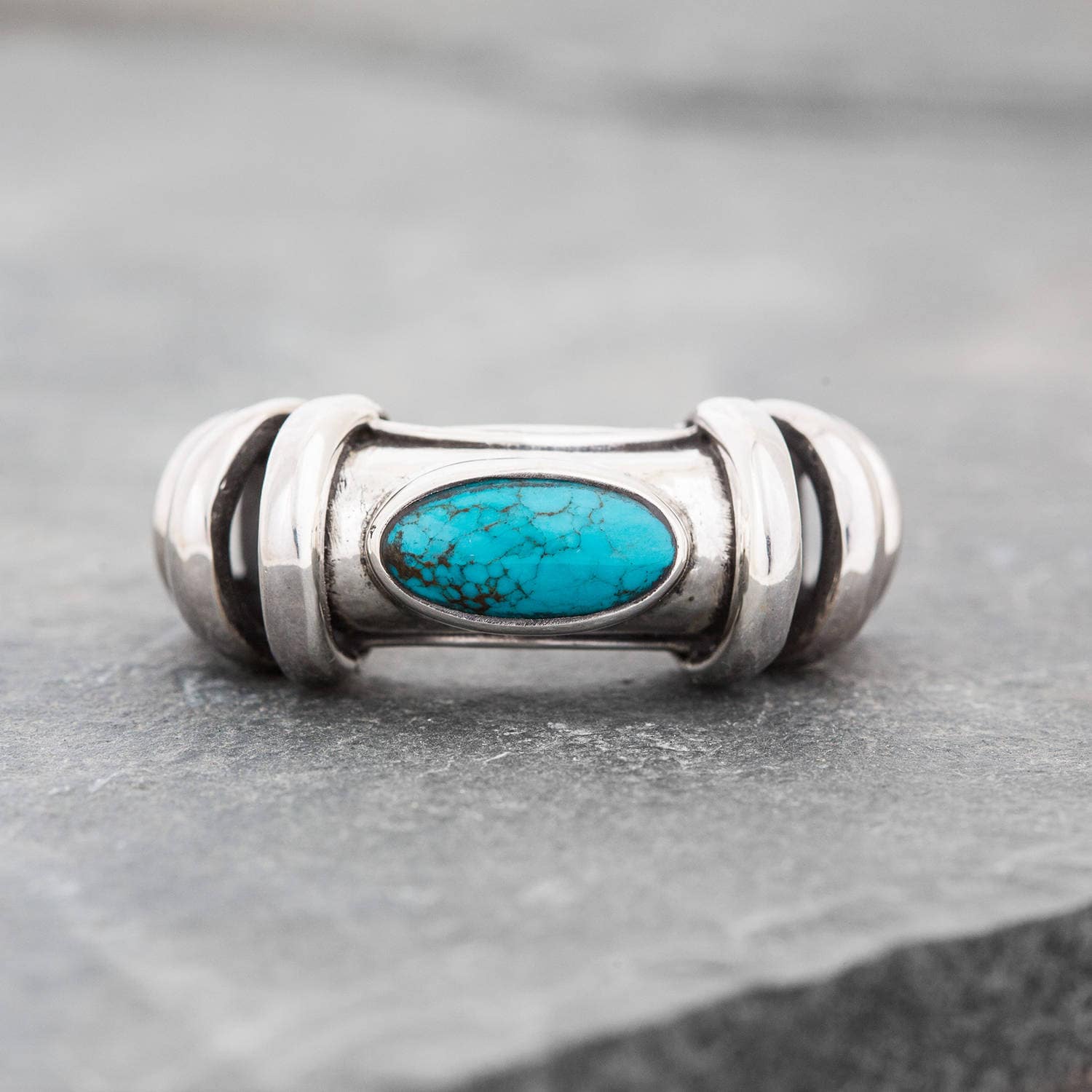 Kingman Türkis Silber Ring, Arizona Ringe Für Frauen, Männer, Sterling Ring von JungleTribeJewelry