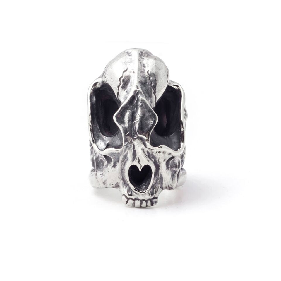 Säbelschädel-Silberring, Herren-Biker-Ring, Großer Silberner Totenkopf-Ring, Tierschädel-Schmuck Säbelschädel-Silberring, Herren-Biker-Ring, Großer Silberner Totenkopf-Ring, Tierschädel-Schmuck von JungleTribeJewelry
