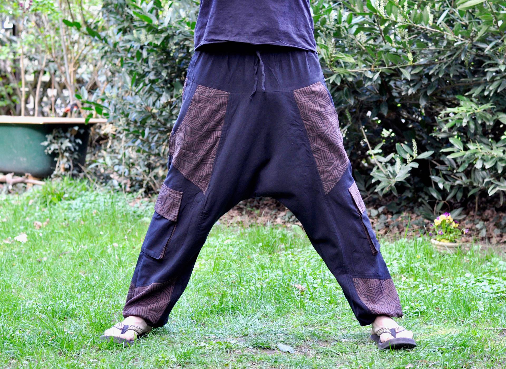 Sarouel ~ Leichte Haremshose Afghani Hose Luftige Baumwolle Aladinhose Festival Kleidung Goa Jungle Sarouel ~ Leichte Haremshose Afghani Hose Luftige Baumwolle Aladinhose Festival Kleidung Goa Jungle von JungleTripWear
