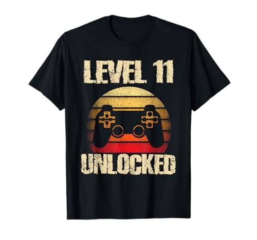 Level 11 Unlocked 11 Geburtstag Gamer Zocker Jungen Jungs T-Shirt Level 11 Unlocked 11 Geburtstag Gamer Zocker Jungen Jungs T-Shirt von Jungs Gamer Birthday Shop