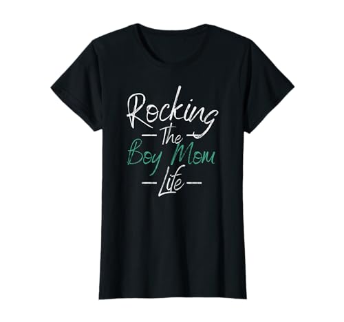 Rocking The Boy Mom Life | Mutter mit Sohn T-Shirt von Jungsmama Jungs Mama Outfit