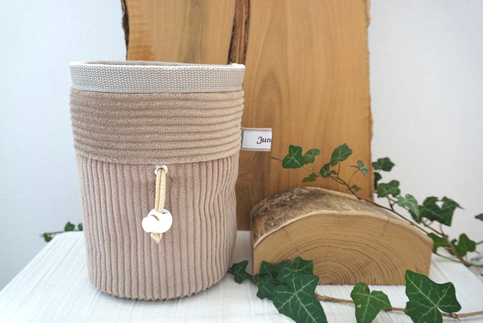 Handgenähter Cord Chalkbag Beige von JungspundChalkbags
