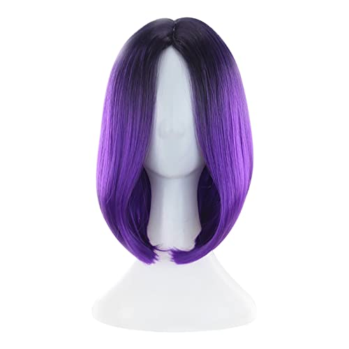 Blaue Perücke Kurz Kurzhaarperücken Wavy Glueless Women Wig Rose Human Front Graue Netzperücke Hochwertige Perücken Echthaar (c-G, One Size) von Junhasgood