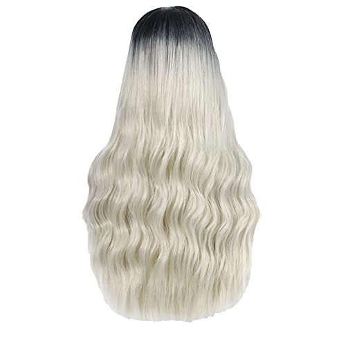 Blond Perücke Damen Perücke Perücke Shadow Synthetik lang Für Damen Perücke lockig Damenperücke Irokesen Perücke Herren (F, One Size) von Junhasgood