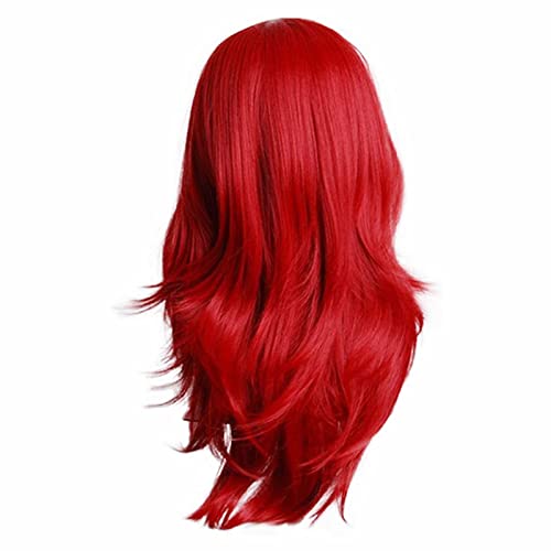 Blonde Perücke mit Lange Comic Perücke Cosplay 70cm Farbe Langes Lockiges Haar Europäische Schönheit Langes Lockiges Haar Perücke Mehrfarbige Vollkopfperücke Party Cosplay Perücken (Red-g, One Size) von Junhasgood