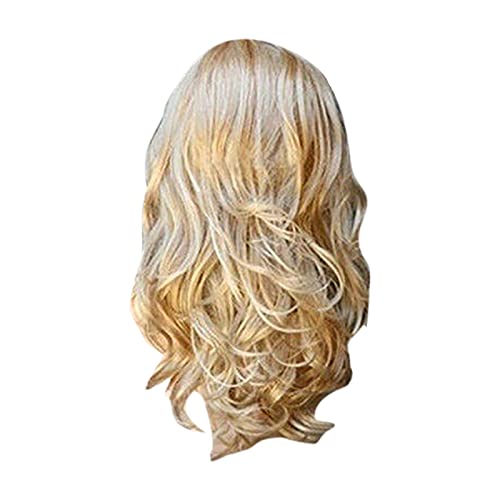 Braune Cosplay Perücke Kurz Mädchen charmante synthetische Perücke Perücke für Frauen langfaserige synthetische Perücke für den täglichen Gebrauch braunes langes lockiges Haar (Beige, One Size) von Junhasgood