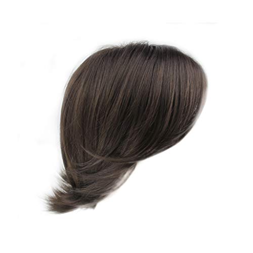 Cheveux Lace Frontale wig Perruque Männer Perücke Cosplay Für Karneval Party Haar Perfekte Mode Festival Kurze Perücke Perruques de Cheveux Humains Brésiliens (Brown-8, One Size) von Junhasgood