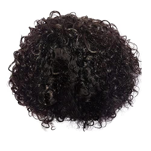 Courte Bob Perruque Bresilienne Haarverlängerungen, Donut-Haar-Chignons, Haarteil, Haarteil, synthetische Pferdeschwanz-Erweiterungen, Haargummis für Frauen Court bob sans Colle (Black-a, One Size) von Junhasgood