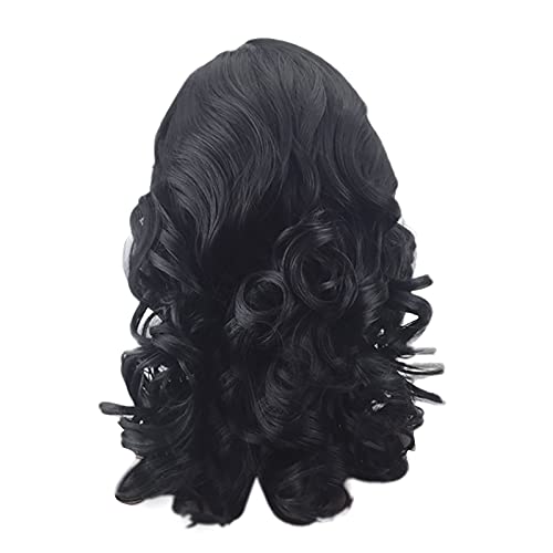 Dieter Bohlen Perücke Bob mit Knöchel Schulter Daily Women 's hair Long Party Cosplay Perücke Kostüm Frau (black, One Size) von Junhasgood