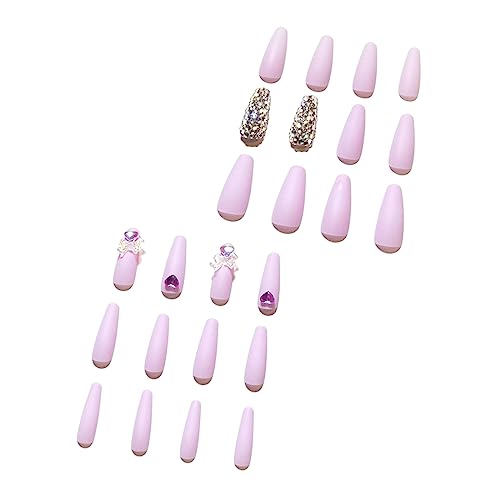 Falsche Nägel Kurze Mandel Nagelspitzen Ballerina Lange Fake Nails Farbverlauf Falsche Nägel für Frauen und Mädchen Kurze Nagelspitzen Tips False Gel Nägel von Junhasgood