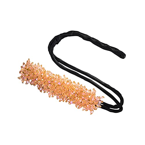 Haarklammer Haarspangen Damen Zubehör Styling Band Hair Making Hair Maker Strass Donut Haarspange Haarklammer mit Feinen Zähnen für Dicke (pink, One Size) von Junhasgood