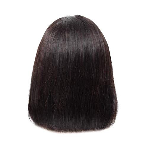 Haarnetz Dutt Klein Haare 45CM schwarze Frauen gerade Perücke lange Perücke Modewelle synthetische Perücke Herren Perücke Schwarz Kurz (Black-g, One Size) von Junhasgood