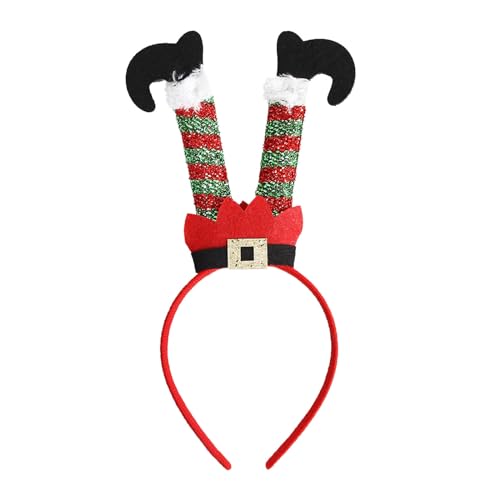 Haarspange Klein Mädchen Haar-Accessoires, Weihnachtsmann-Stirnband, verkehrt herum, Urlaub, Party, Anzieh-Haar-Accessoires Haarspangen Schleifen Mädchen (Red, One Size) von Junhasgood