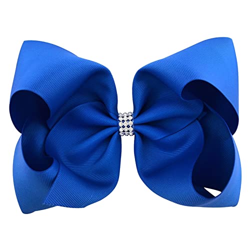 Haarspange Seestern Silber Kleinkindhaar Haar für kleine glänzende Clips Glitzer-Accessoires Handgefertigte Kinder Teen Ribbon Bows Big Girls Haare Abteilen (B, One Size) von Junhasgood