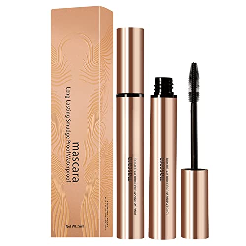 Hypnose Mascara Wimperntusche aus Silikon, großer Bürstenkopf, schwarz, einfach zu verwenden, dünn, dick, kein Verschmieren, keine Mascara, keine Verklumpung, dicke, dünne, lange (e-Black, One Size) von Junhasgood