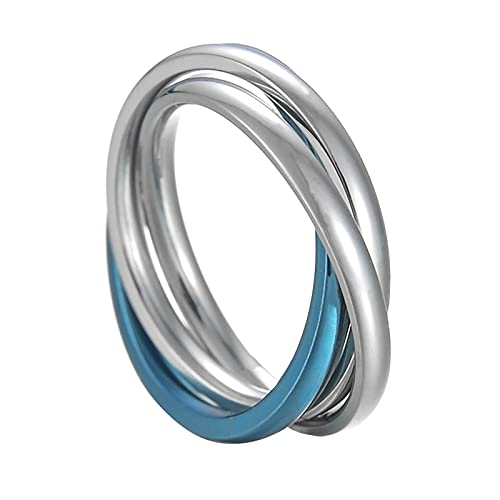 Junhasgood Damen Silber Ring Halloween Ringe Paar Ringe Ringe Ringe Kostüme für Frauen Stapeln Gold für Frauen Ringe Hochglanz Comfort Fit Ehering (Blue, 10) von Junhasgood