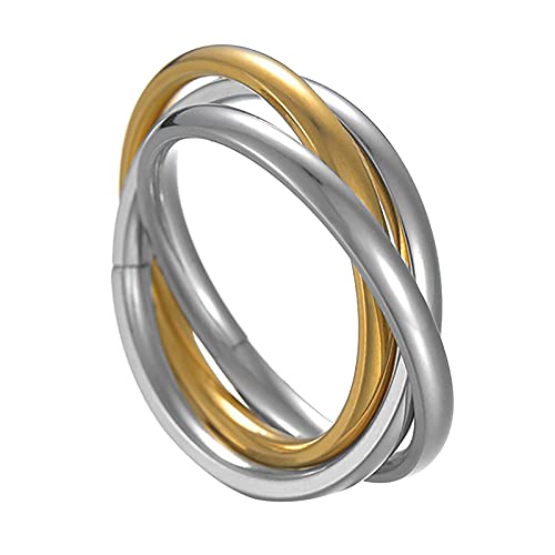 Junhasgood Damen Silber Ring Halloween Ringe Paar Ringe Ringe Ringe Kostüme für Frauen Stapeln Gold für Frauen Ringe Hochglanz Comfort Fit Ehering (Gold, 10) von Junhasgood