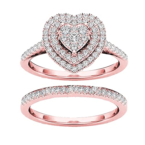 Junhasgood Hochzeit Jahrestag Schmuck Mode Love Diamond Diamant geschnitzten Ring Hohling-Voller-Ringe Twisted Huggie Zirkonia Ohrringe Damen (B, One Size) von Junhasgood