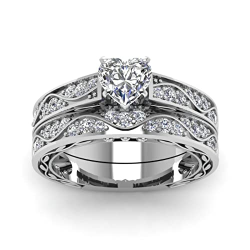 Junhasgood Ich Genug Ringe Inspirative Ermutigungsringe Handgefertigter Verlobungsschliff Schmuckstein Hochzeitsgeschenk Luxus Weißer Ring Ringe Premium Quality Herren (Silver, 6) von Junhasgood