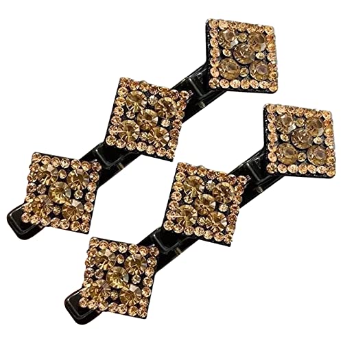 Klaue Clips Metall 1/2/3 stücke Strass Haarnadeln Gebrochene Haarnadeln Fransen Clips Seitenclips Strass Haarnadeln Für Frauen Dickes Haar Rutschfestes Matt Haarspange (B, One Size) von Junhasgood