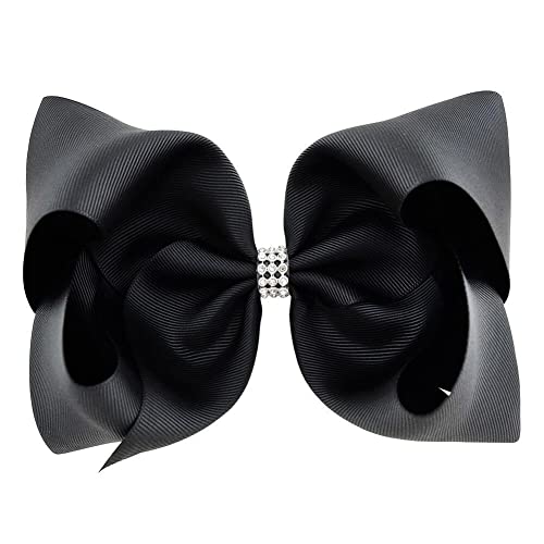 Kleinkindhaar Haar für kleine glänzende Clips Glitzer-Accessoires Handgefertigte Kinder Teen Ribbon Bows Big Girls Haarspangen Klein Friseur (A, One Size) von Junhasgood