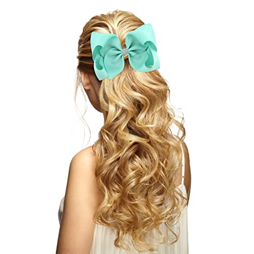 Kleinkindhaar Haar für kleine glänzende Clips Glitzer-Accessoires Handgefertigte Kinder Teen Ribbon Bows Big Girls Haarspangen Klein Friseur (L, One Size) von Junhasgood