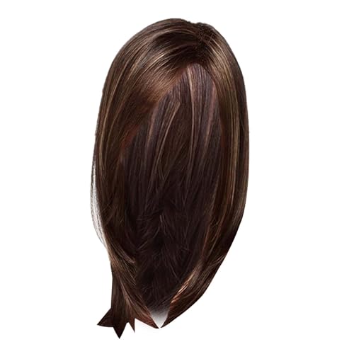 Kurzhaar Perücke Blond mittellange Haare, braunes Haar, natürliche Haarperücken Perücke Damen Blond (Khaki, One Size) von Junhasgood