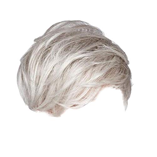 Lange Haare Perücke Herren Perücke Damen Kurz Styling Mode Sexy Voll Gerade Perücke Perücke Coole Perücke Perücke Perücke Rot (b-White, One Size) von Junhasgood