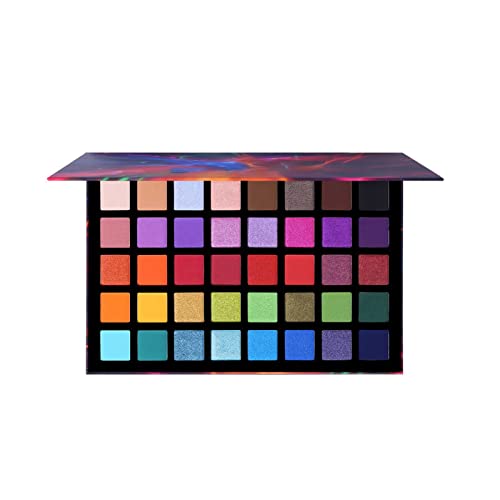 Lidschatten Puder Kosmetisch Langlebig Bunt Perlmutt Farben Eyeshadow Palette Bunt Lidschatten Highlighter Duo für Festival und Bühnen Make Up Leuchtende Lidschattenpaletten Mischbar Einfach von Junhasgood