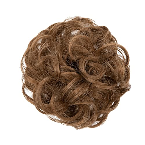 Messy Hair Extensions Donut Hair Chignons Haarteil Haarteil Synthetische Pferdeschwanz-Verlängerungen Haargummis für Frauen Haarsocke (a-Army Green, One Size) von Junhasgood