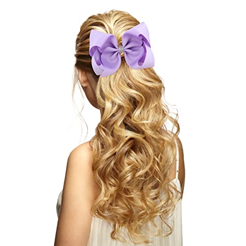 Mittel Große Haarklammer Kleinkindhaar Haar für kleine glänzende Clips Glitzer-Accessoires Handgefertigte Kinder Teen Ribbon Bows Big Girls Haarstyling für Damen (K, One Size) von Junhasgood