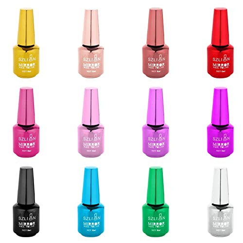 Nail Polish Nail Polish Regenbogen Shining Glitter Super Shine Nail Art Polish Silber Langlebig Splitterfest Glänzender Überlack für Nagelfolien von Junhasgood