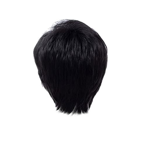 Naturel avec Frange Perruques avant de Lacet Kurze Haare Perücken für schwarze Frauen Kurze Schnitte Perücken für schwarze Frauen Kurze gerade schwarze Damenperücken Cheveux pour (Black #7, One Size) von Junhasgood