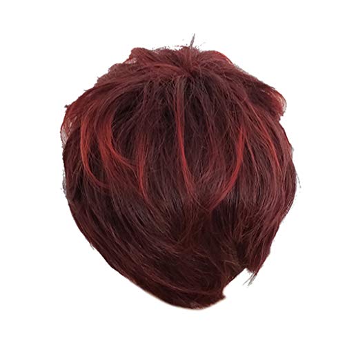 Perruque Femme Naturelle Synthétique Brasilianische aussehende natürliche Frauen synthetische Perücke Welle volle Perücke Perruque Femme Naturelle Synthétique (red-E, One Size) von Junhasgood