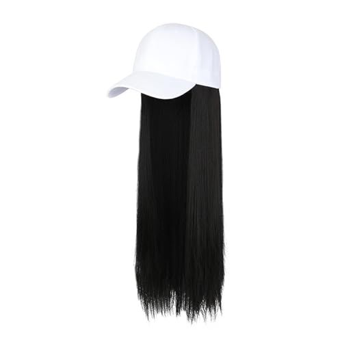 Perücke Blond Günstig Weiße Hüte Schwarze dunkelbraune hellbraune Perücken Hüte Langes glattes Haar Karneval Kostüm Herren (A, One Size) von Junhasgood