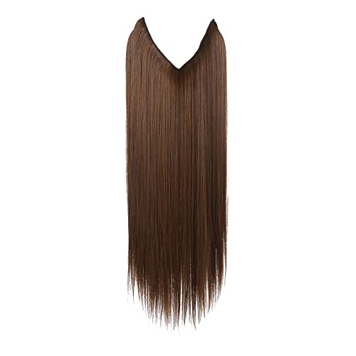 Perücke Damen Lange wig Haarverlängerung Geheimer Draht in echtem langem, dickem, geradem, lockigem Stirnband für Frauen gerade Perücken für Mädchen freundlich (Black #6, One Size) von Junhasgood