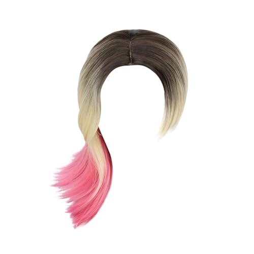 Perücke Karneval Damen Kopfhaut-Universum-Perückenset Kunsthaar Perücken Herren (Pink, One Size) von Junhasgood