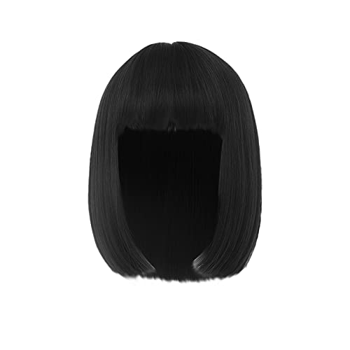 Perücke Sexy Kurz Prämie Perücken Damen Damenperücke Kurze Welle Bob Perücken für Synthetische Hitzebeständige Cosplay Perücke Haarteile Halloween Cosplay (B-C, One Size) von Junhasgood